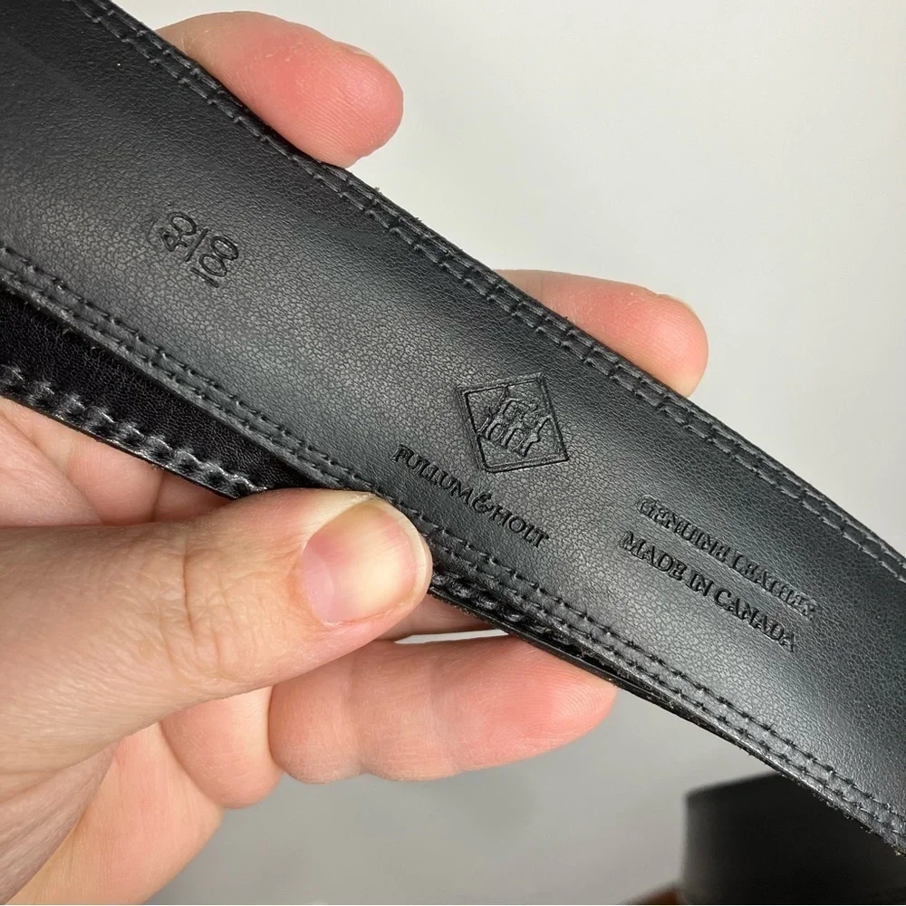 Fullum + Holt black leather belt size 40‎